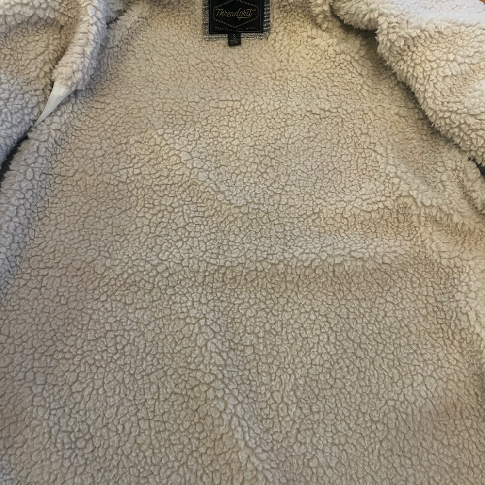 Threadgrit Sherpa Lined Southwestern Aztec Zip Jacket Small - Picture 5 of 8
